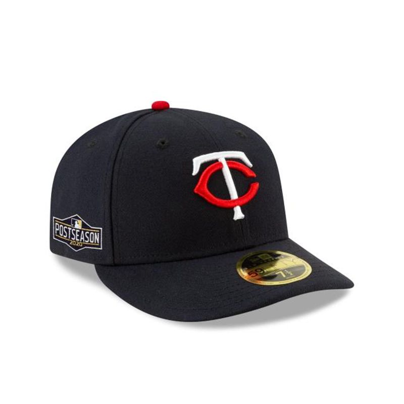 MLB Minnesota Twins Postseason Side Patch Low Profile 59Fifty Fitted (OJS6620) - Blue New Era Caps